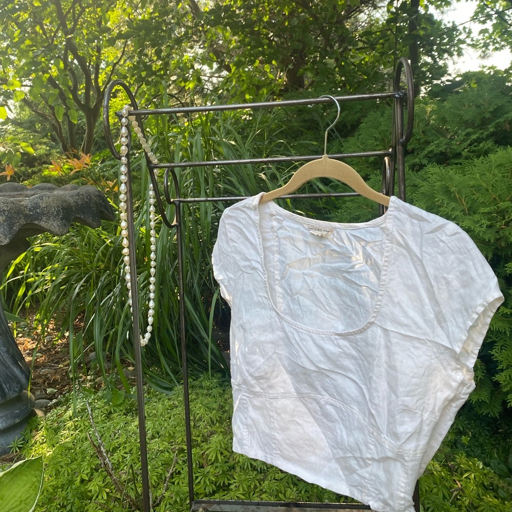 Guess Ivory Short Sleeve Top